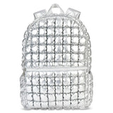 Icy Silver Puffer Backpack