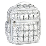 Icy Silver Puffer Lunch Tote