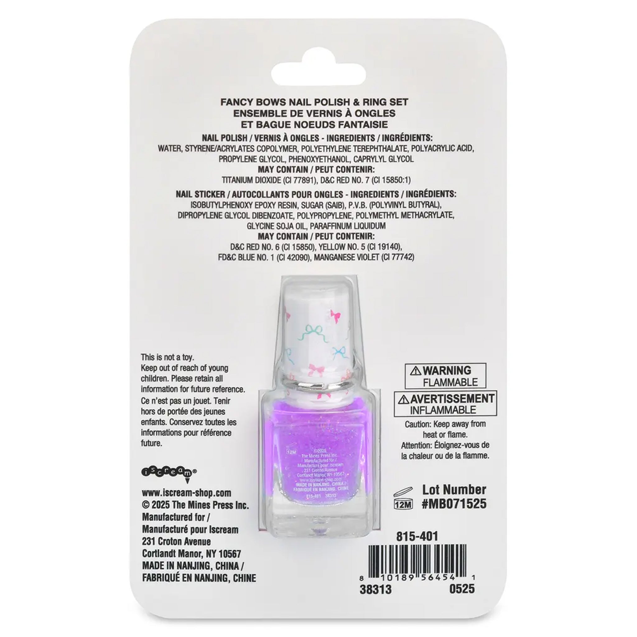 Fancy Bows Nail Polish and Ring Set - Denny's