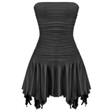 Ruched Strapless Mini Dress
