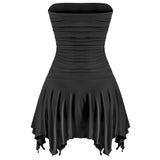 Ruched Strapless Mini Dress