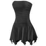 Ruched Strapless Mini Dress