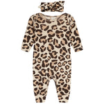 2 pc Leopard Romper & Headband Set - Denny's