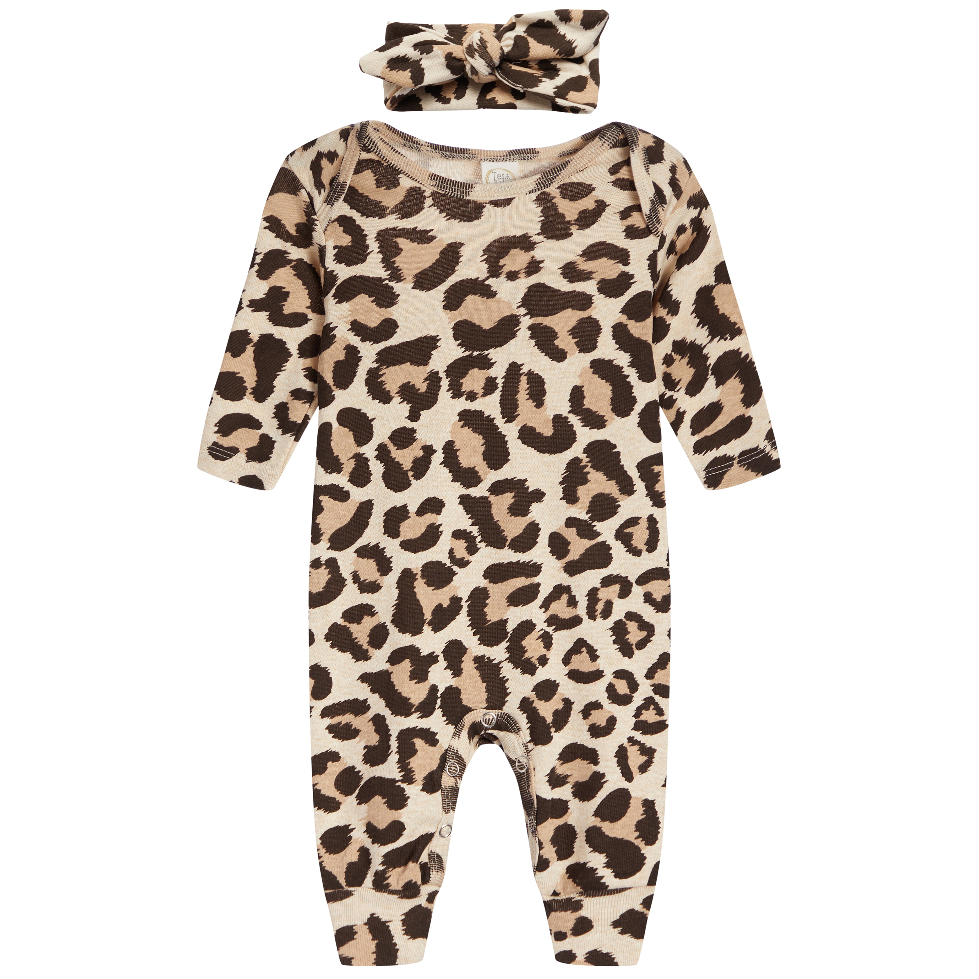 2 pc Leopard Romper & Headband Set - Denny's