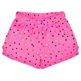Bright Pink Foil Hearts Short - Denny's