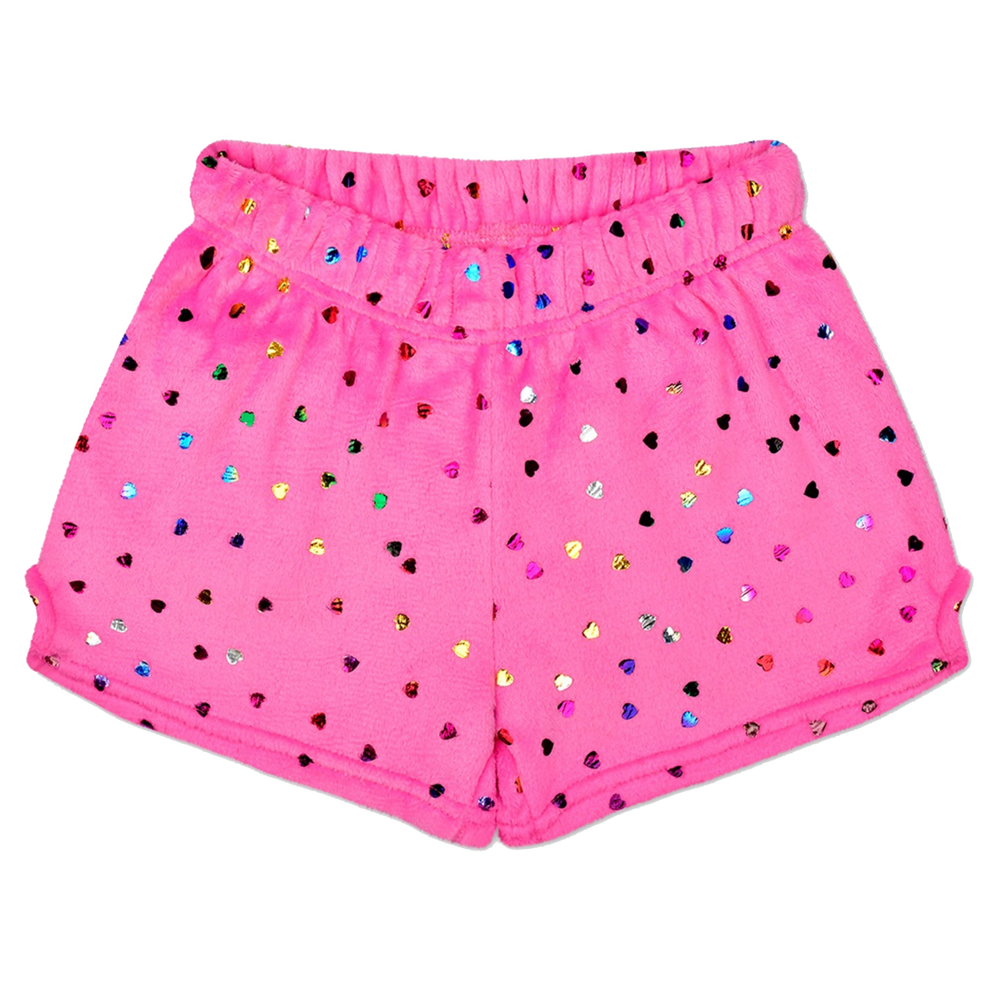 Bright Pink Foil Hearts Short - Denny's