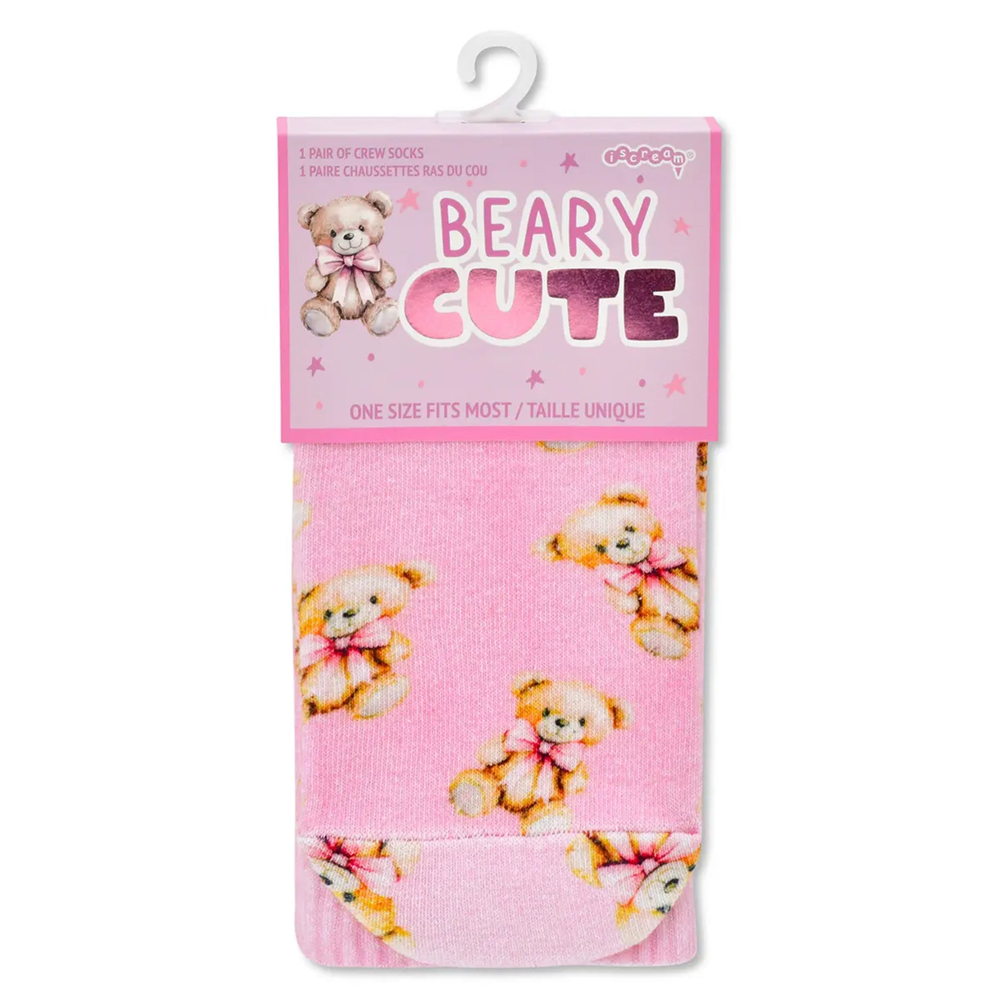 Beary Cute Pink Bear Socks - Denny's