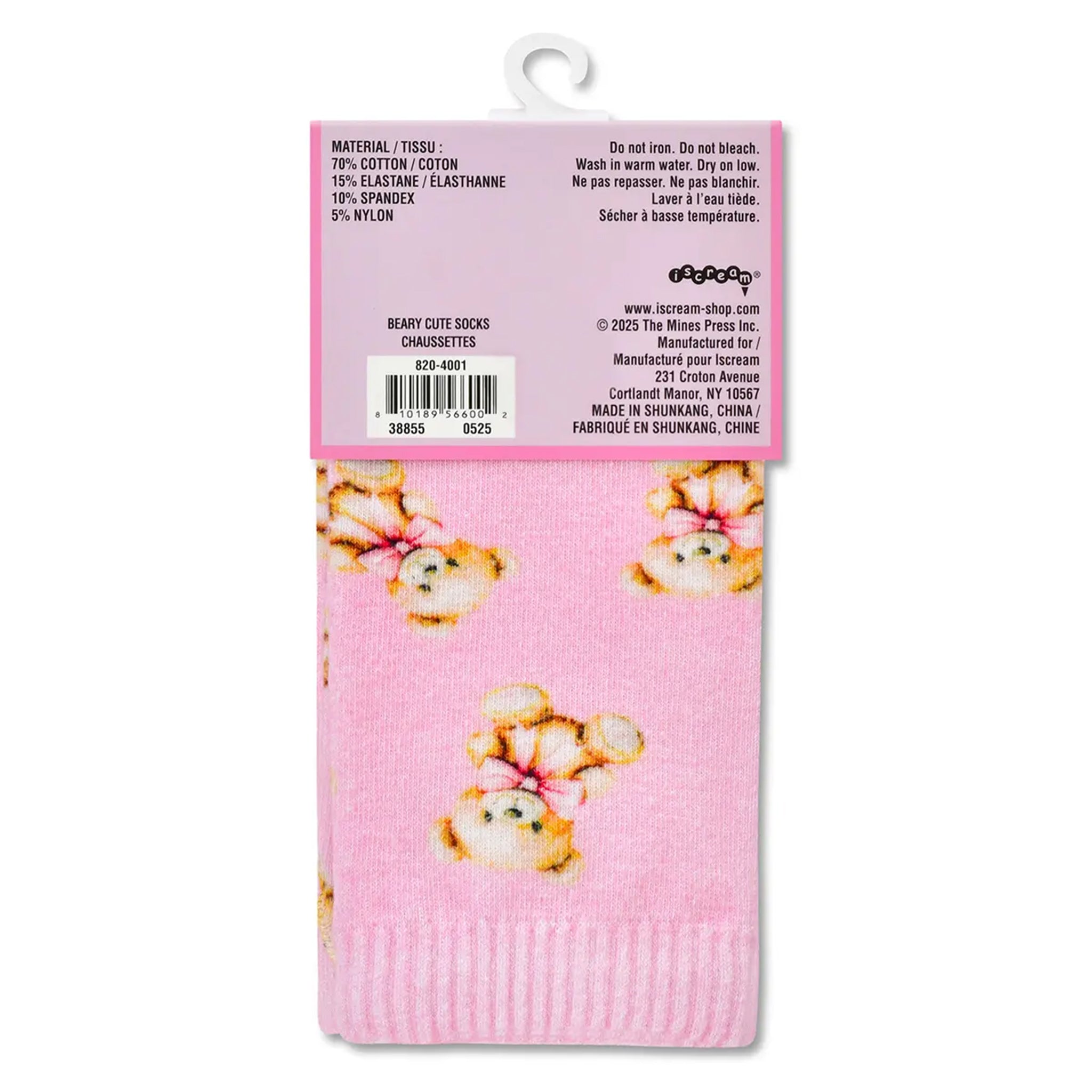 Beary Cute Pink Bear Socks - Denny's