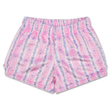 Floral Stripe Plush Short