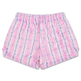 Floral Stripe Plush Short