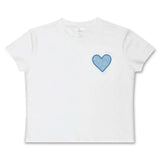 Blue Floral Heart Tee