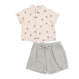 2pc Palm Trees Short Set