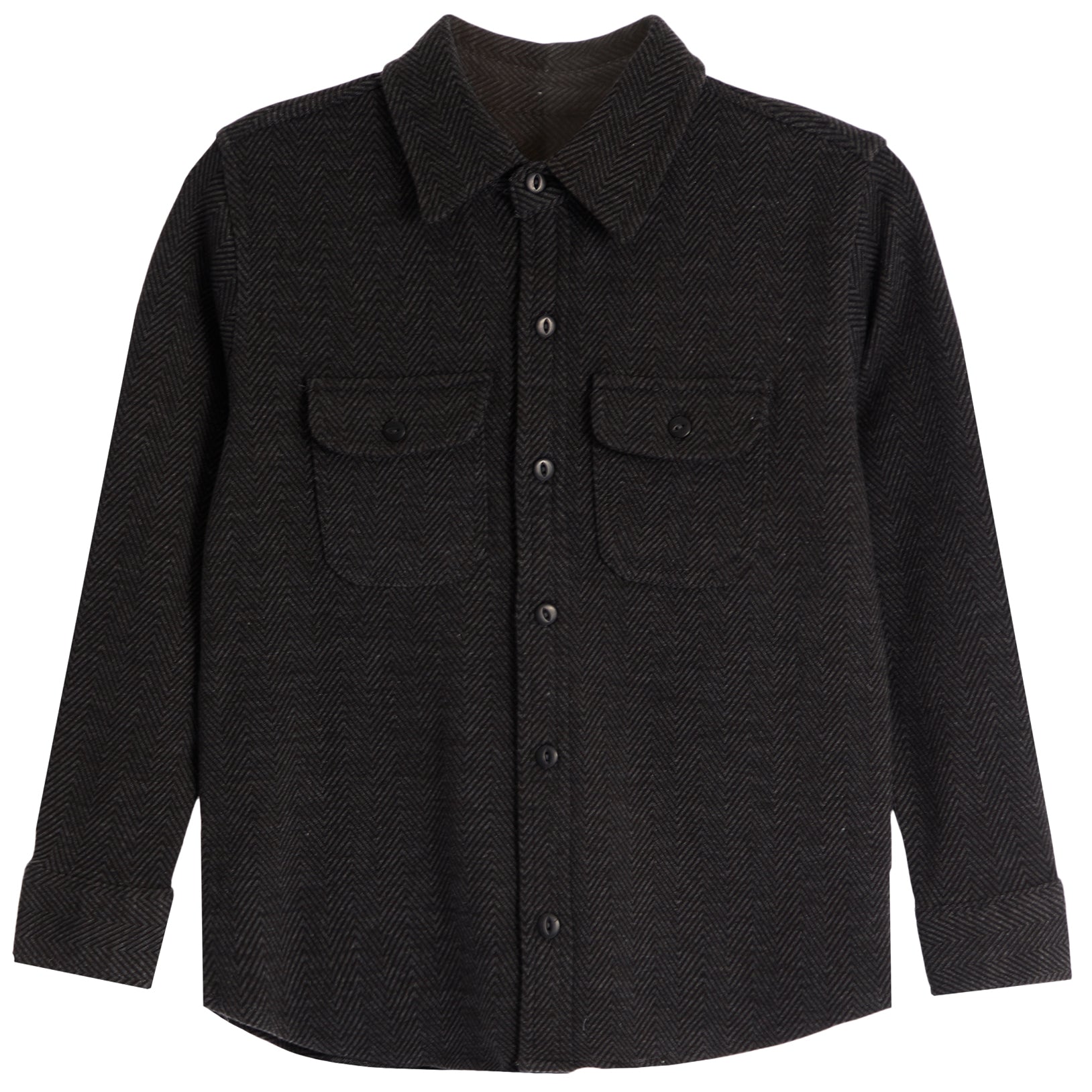 Knit Long Sleeve Button Down Shirt - Denny's
