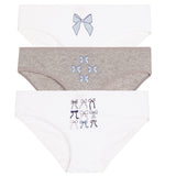 3pk 2 White 1 Heather Blue Bows