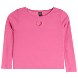 Long Sleeve Tee With Cut Out Heart And Stones - Denny's
