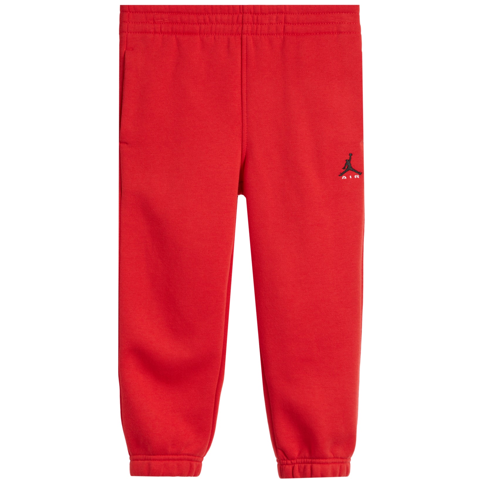 red sweatpants with Jordan air logo