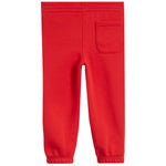 back of red sweatpants with back pocket