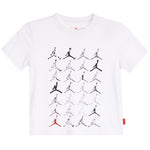 White tee with Jordan icons in a grid
