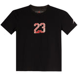 black tee with the number 23 in red
