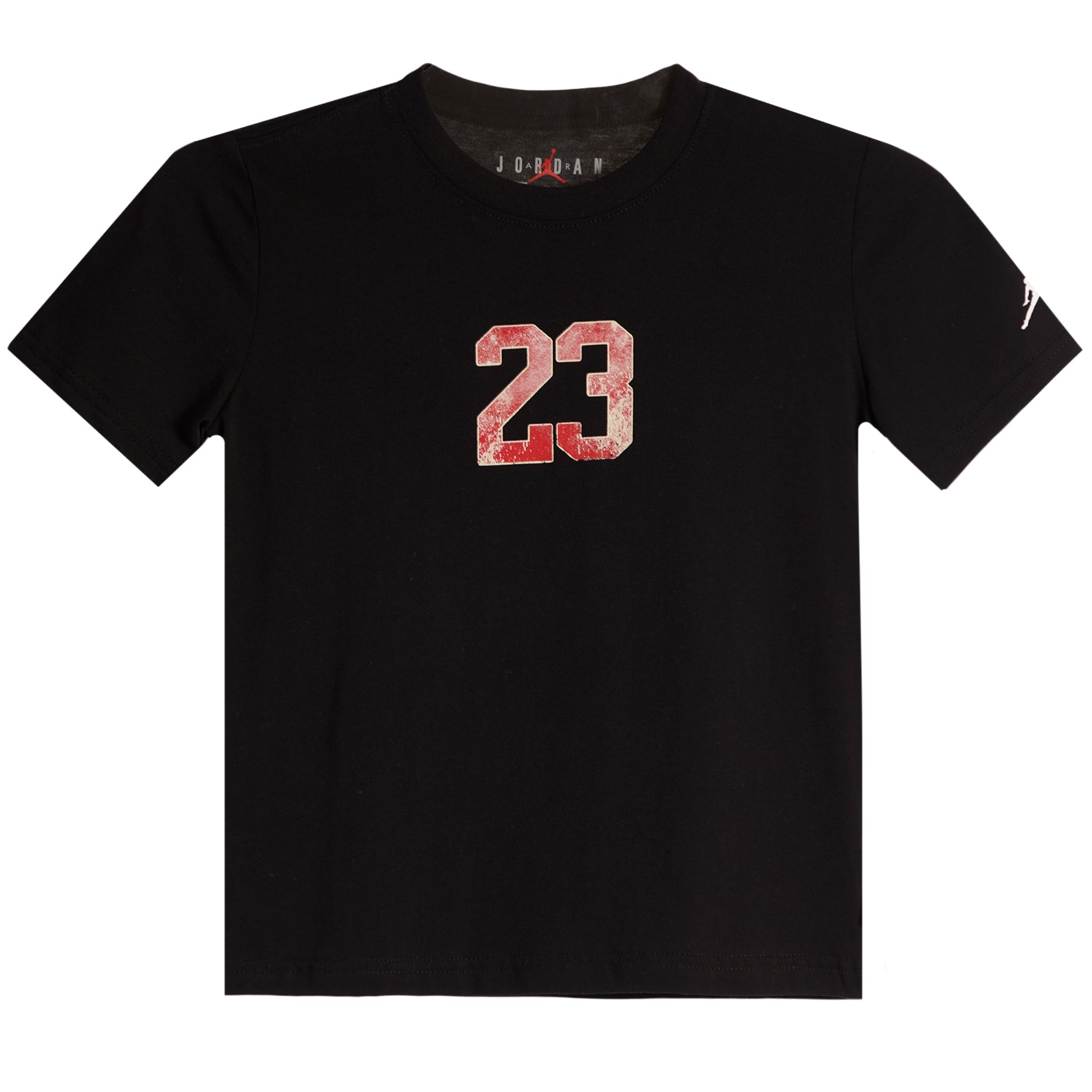 black tee with the number 23 in red