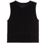 Rib High Neck Corset Tank - Denny's
