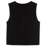 Rib High Neck Corset Tank - Denny's