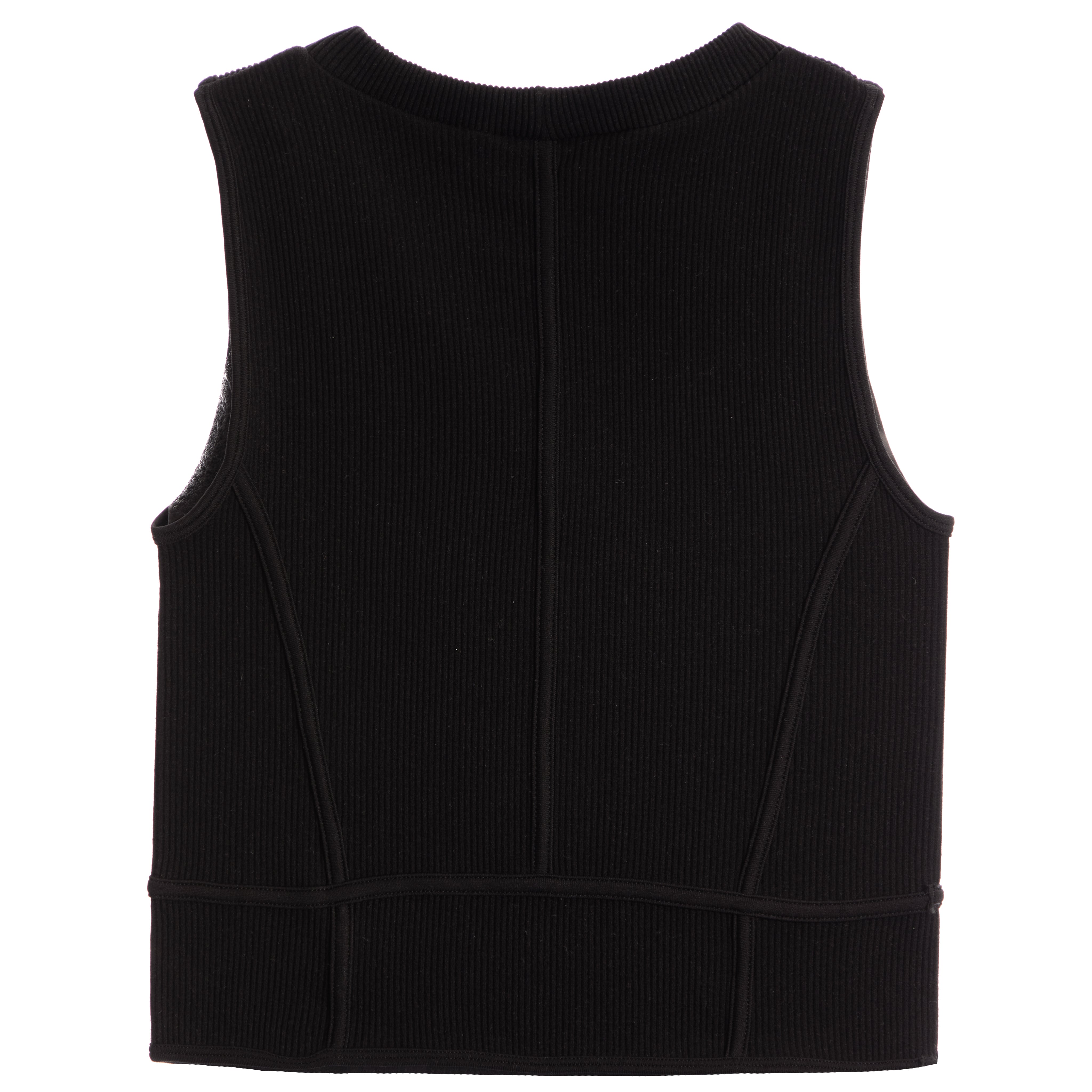 Rib High Neck Corset Tank - Denny's