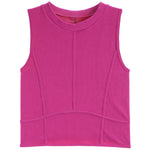 Rib High Neck Corset Tank - Denny's