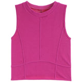 Rib High Neck Corset Tank - Denny's