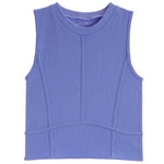 Rib High Neck Corset Tank - Denny's