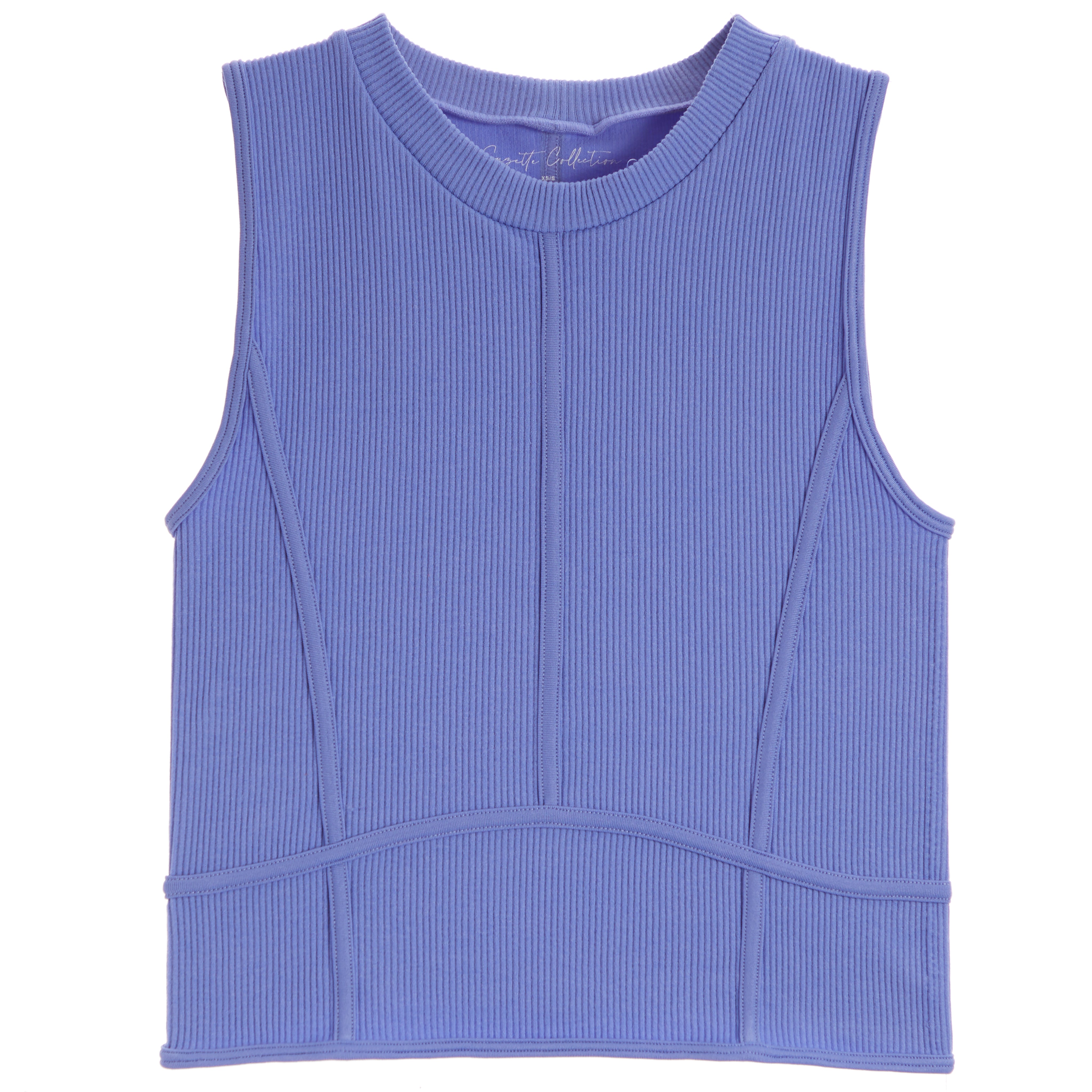 Rib High Neck Corset Tank - Denny's