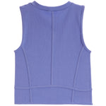 Rib High Neck Corset Tank - Denny's
