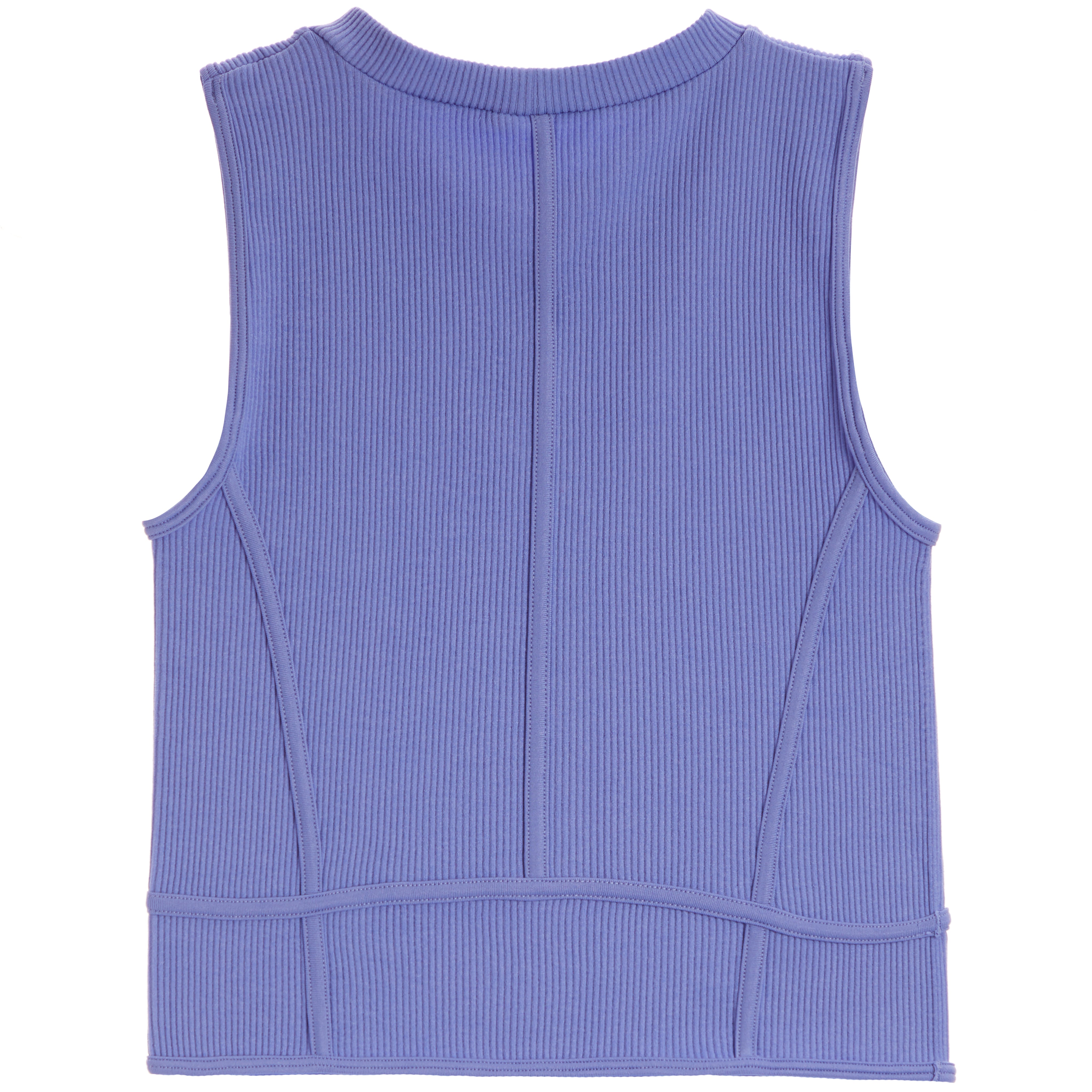 Rib High Neck Corset Tank - Denny's