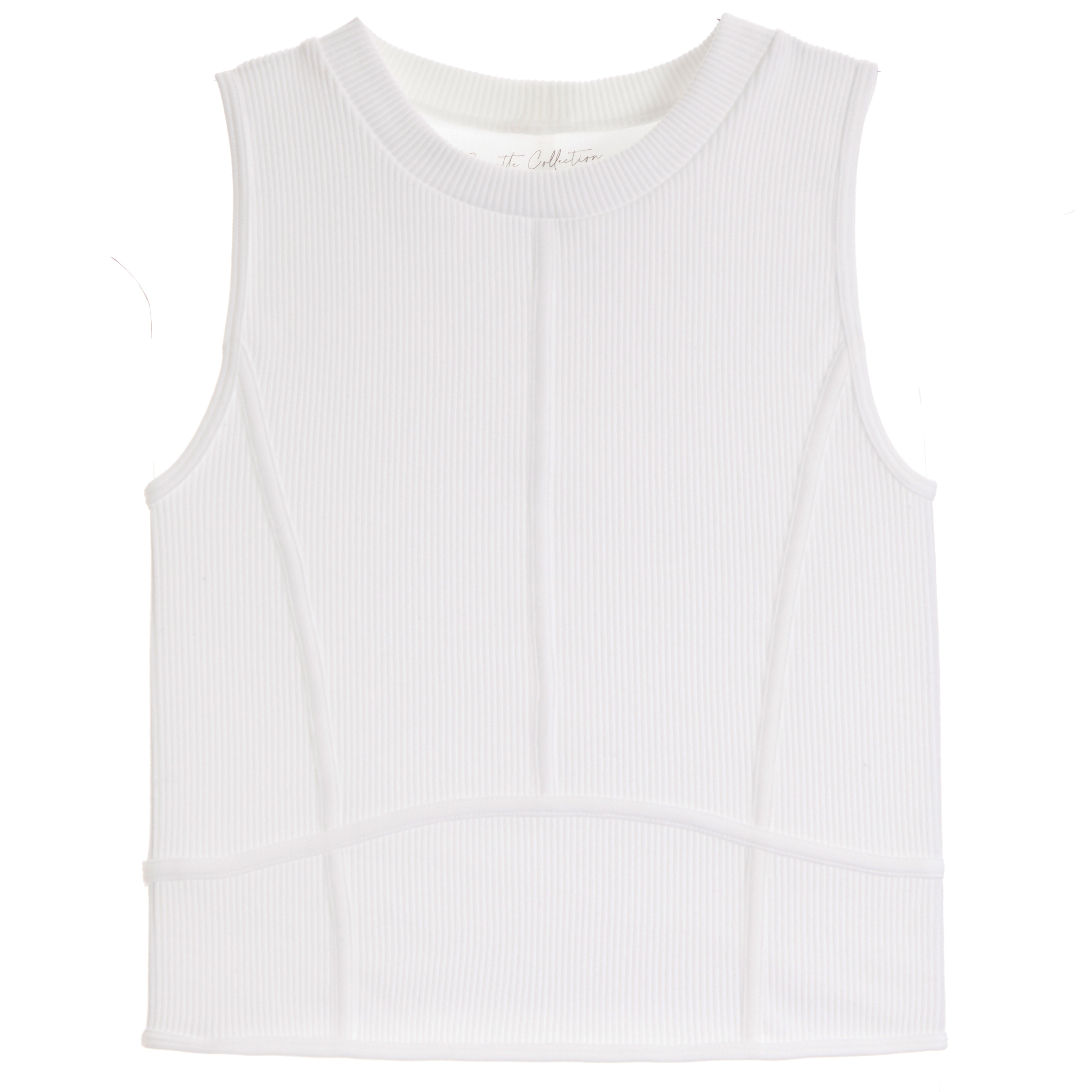 Rib High Neck Corset Tank - Denny's