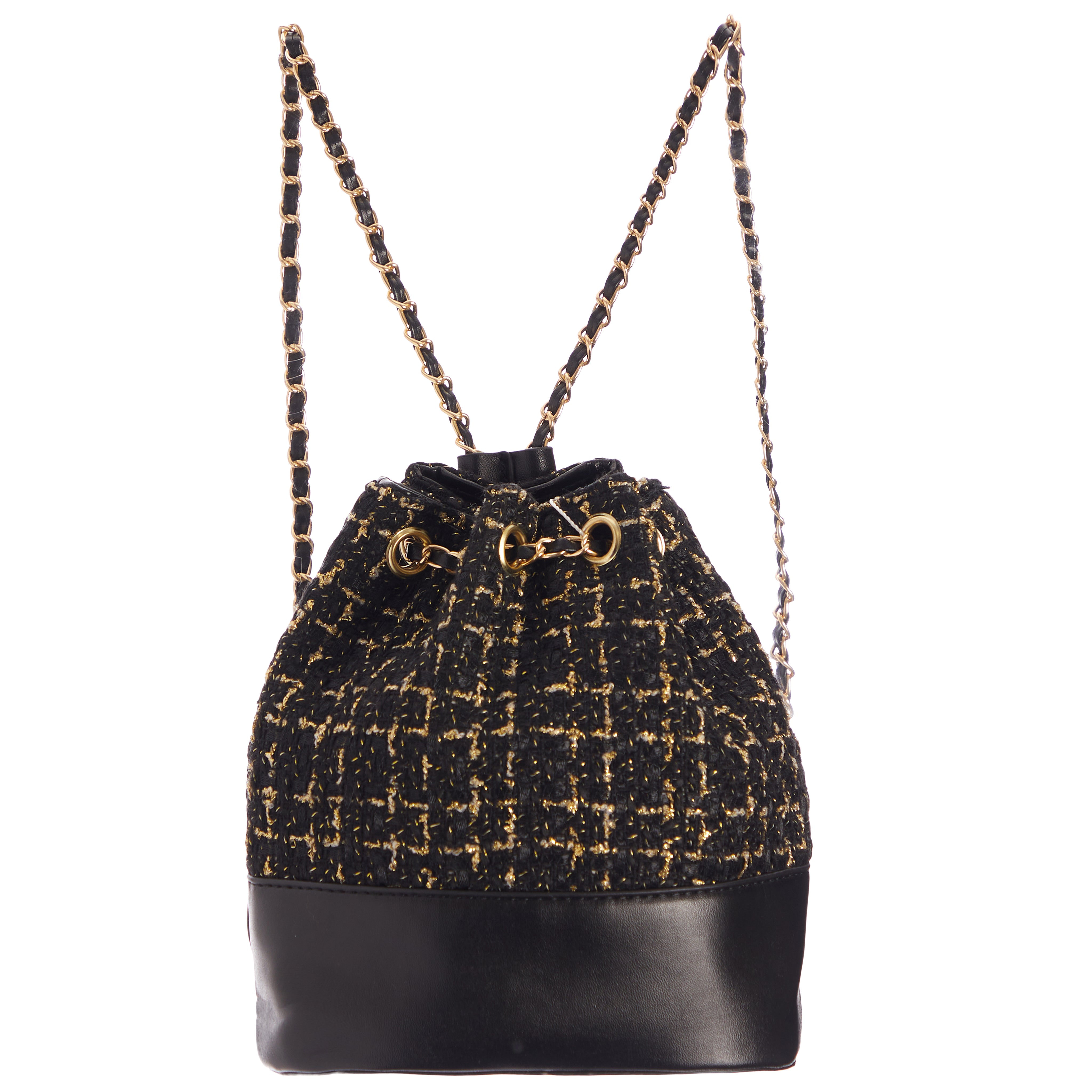 Tweed Chain Mini Backpack - Denny's