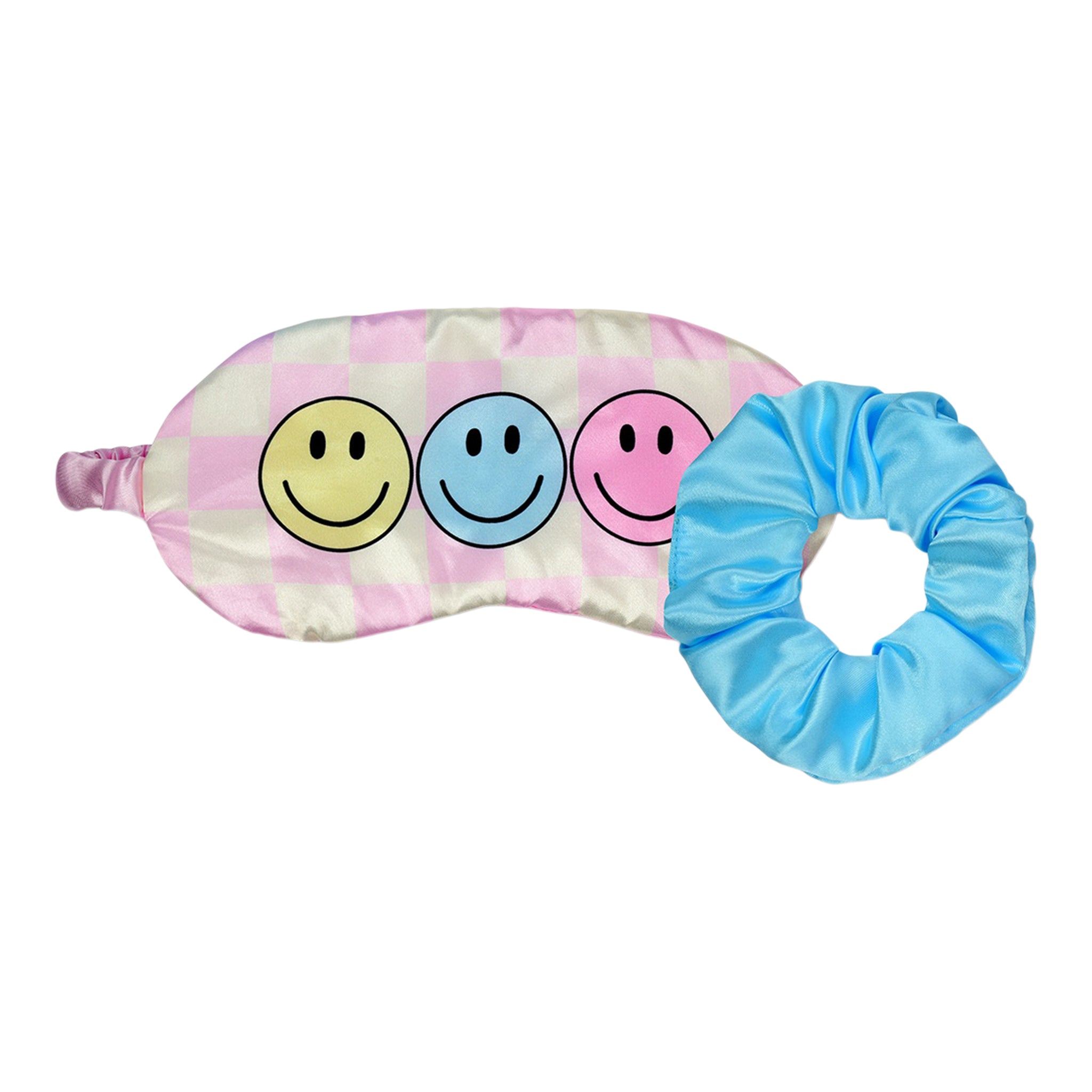 Happy Check Eye Mask & Scrunchie Set - Denny's
