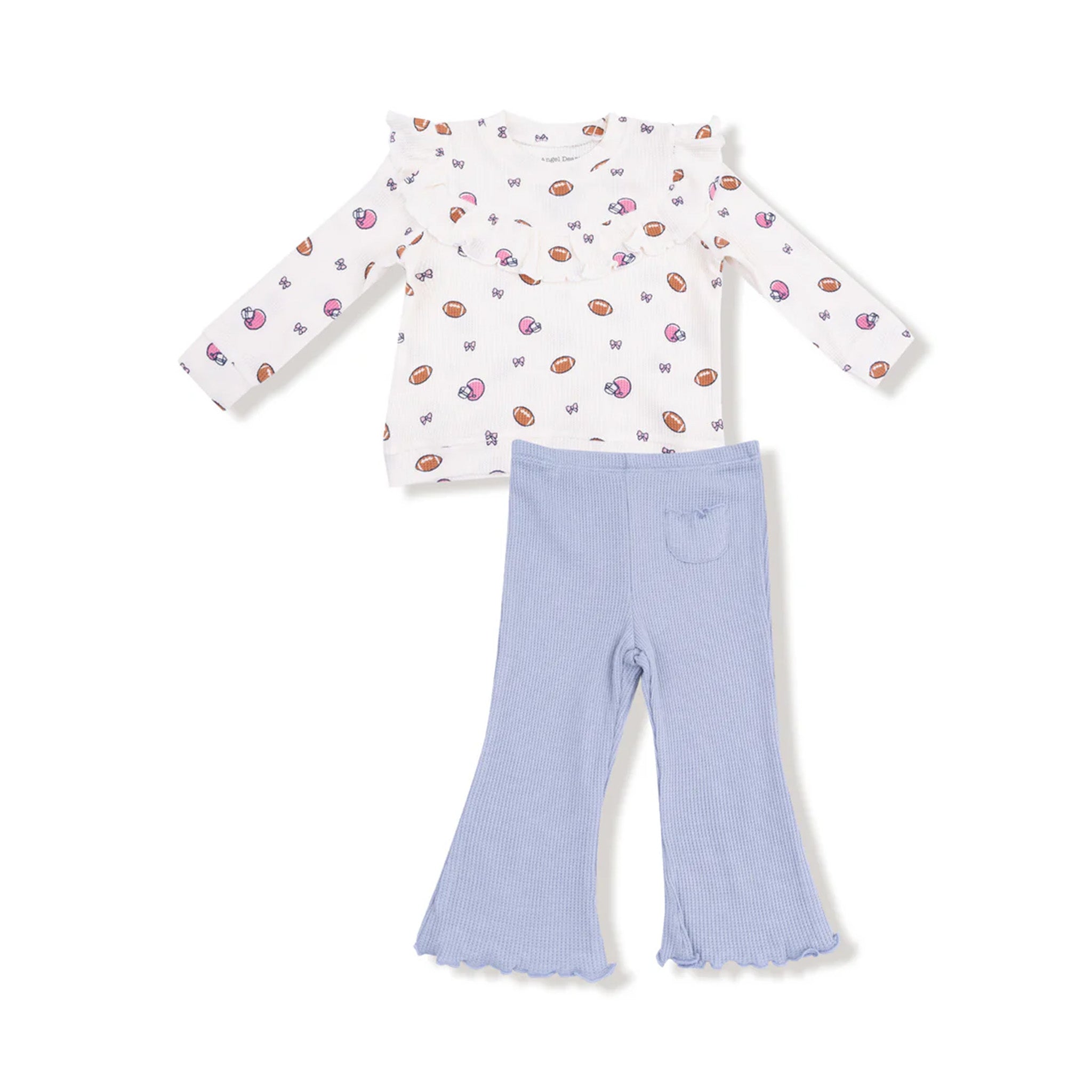 2pc Footballs Bows Thermal Set - Denny's