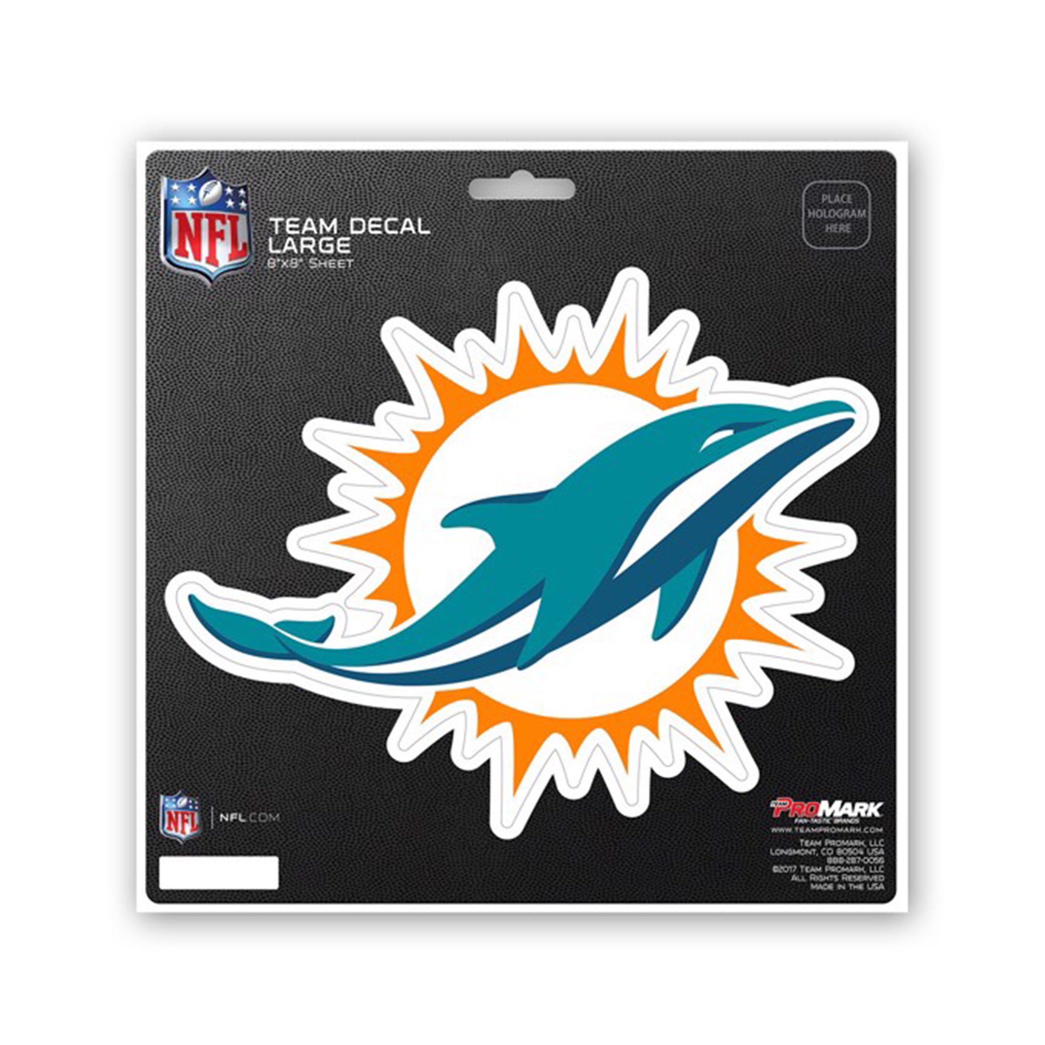 Miami Dolphins Large Team Decal - Denny's