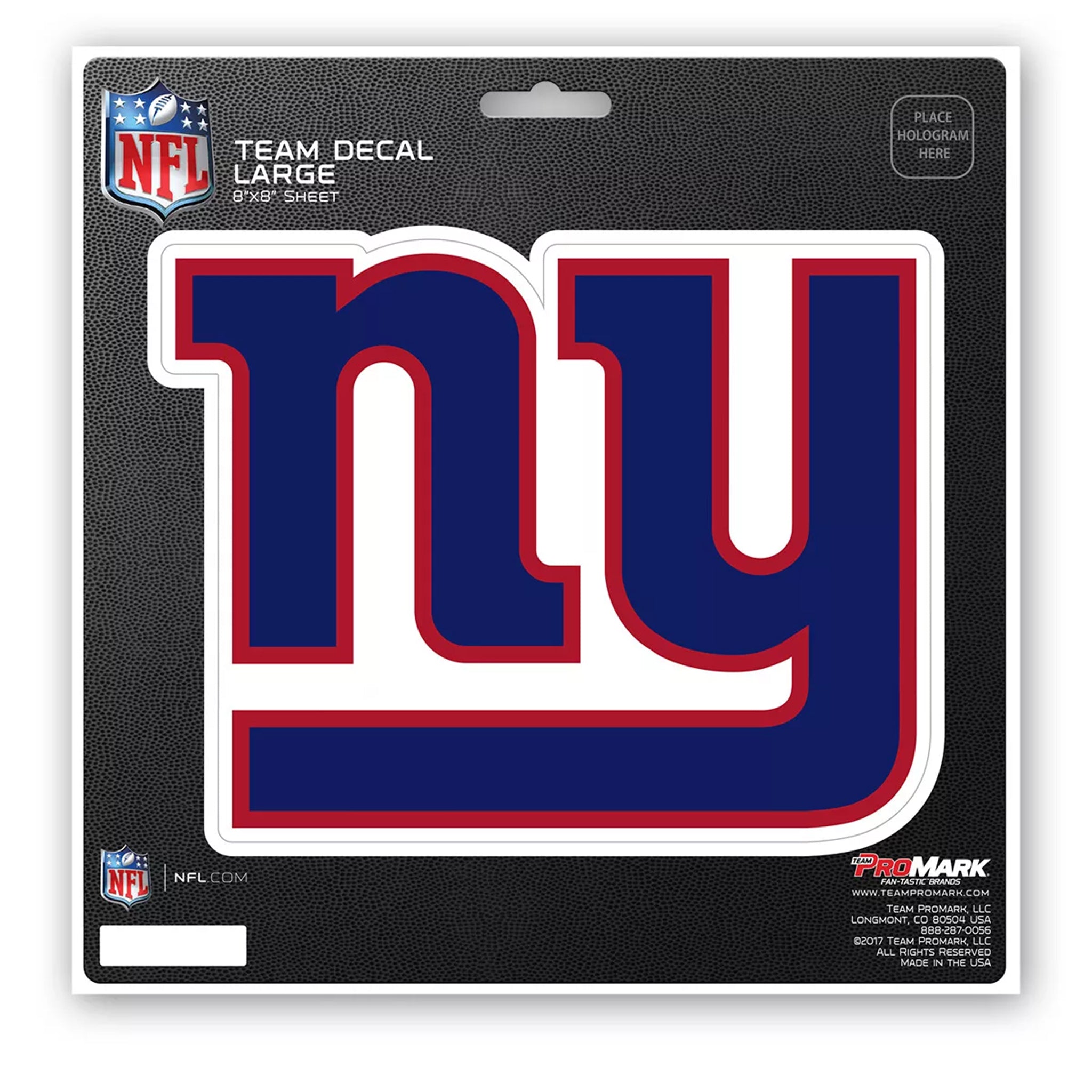 NY Giants Large Team Decal - Denny's