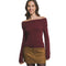Off Shoulder Sweater - Denny's