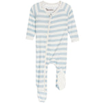 Slate Stripe Footie