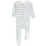 Slate Stripe Footie