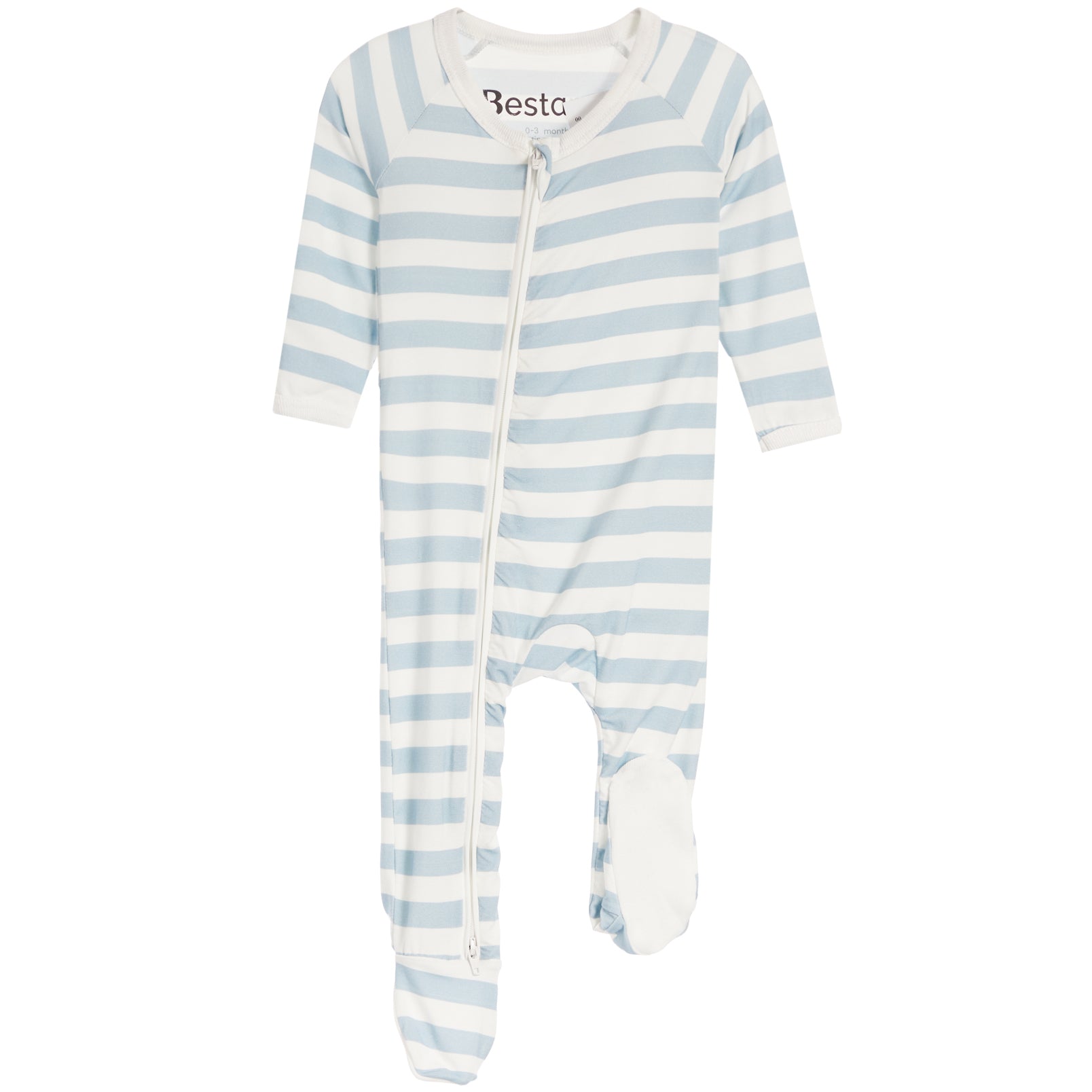 Slate Stripe Footie