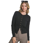 Gold Button Cardigan - Denny's