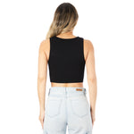 Rib V-Neck Ruched Tank - Denny's