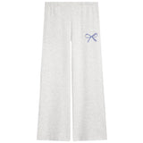 Wide Leg Pant With Blue Bow