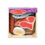 Wooden toy set in packaging with Melissa & Doug logo on a white background