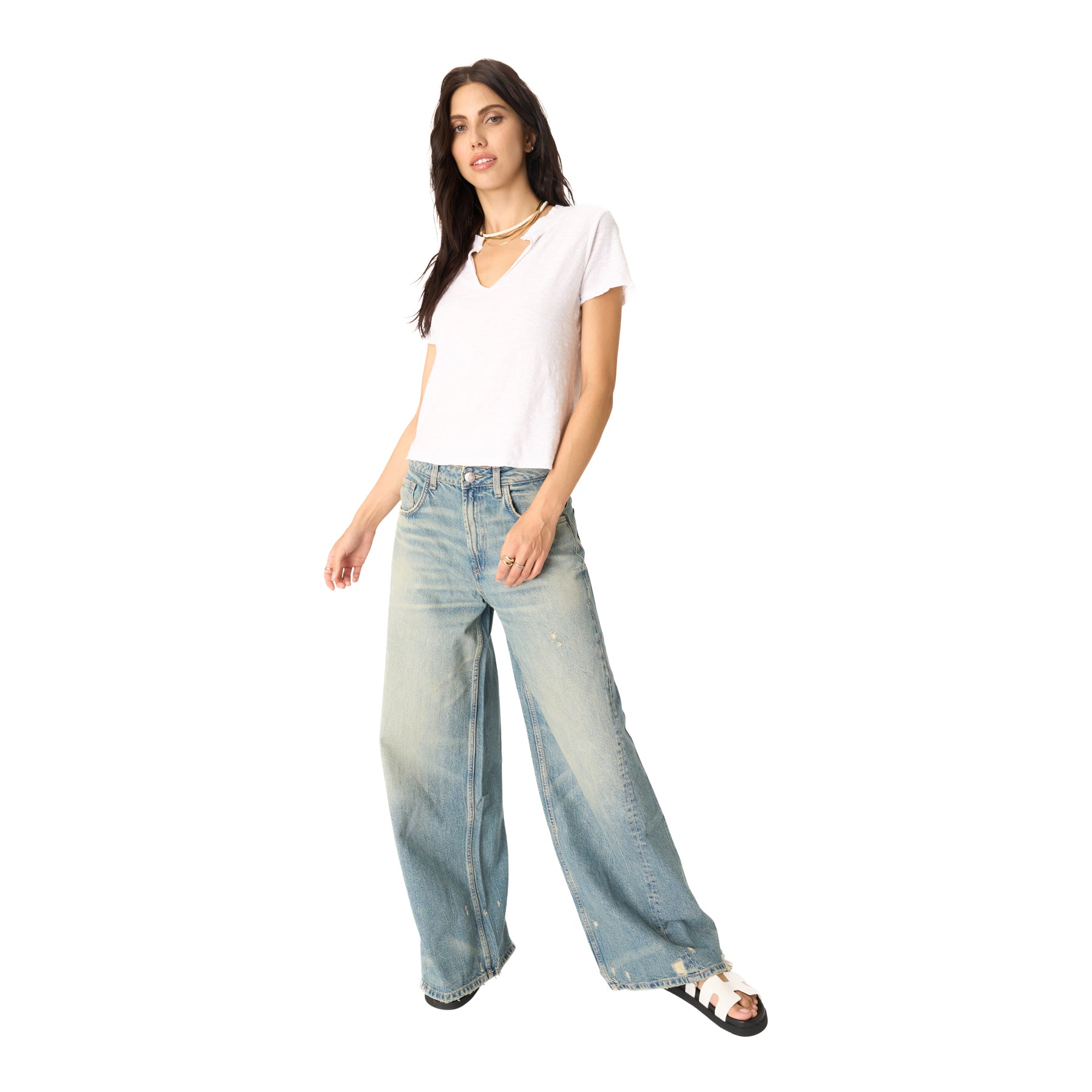 Plata Notched Tee - Denny's