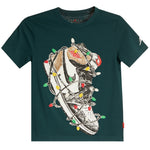 Teal Jordan Sneaker with Holiday Lights Tee