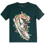 Teal Jordan Sneaker with Holiday Lights Tee